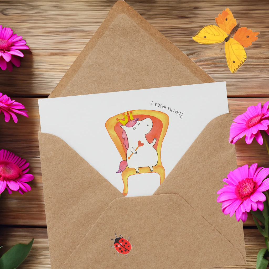 Deluxe Card unicorn king Karte, Einladungskarte, Geburtstagskarte, Hochwertige Klappkarte, Klappkarte, Glückwunschkarte, Hochwertige Grußkarte, Hochzeitskarte, Grußkarte, Einhorn, Einhörner, Einhorn Deko, Unicorn, Herrscher, Krone, König, Präsident, Prinzessin, Bundeskanzler, Kaiser