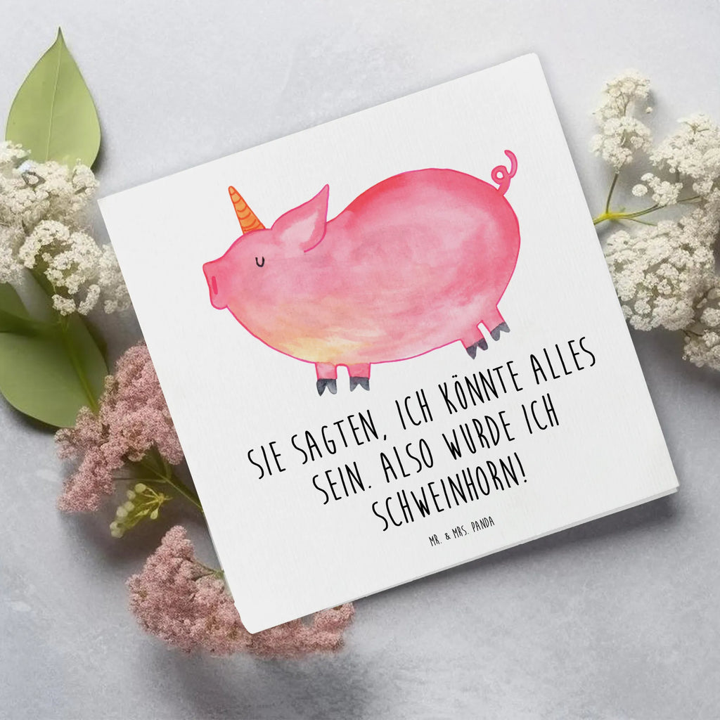 Deluxe Karte Einhorn Schwein Glückwunschkarte, Hochzeitskarte, Karte, Einladungskarte, Hochwertige Grußkarte, Geburtstagskarte, Grußkarte, Klappkarte, Hochwertige Klappkarte, Einhorn, Einhörner, Einhorn Deko, Unicorn, Bauer, Spaß, funny, witzig. lustig, Piggy, Spruch, geschenk, english, Schweinhorn, Schwein, Pig, Party, englisch