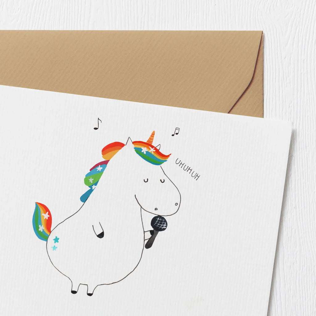Deluxe Card unicorn Singer Klappkarte, Glückwunschkarte, Geburtstagskarte, Hochwertige Grußkarte, Hochwertige Klappkarte, Grußkarte, Hochzeitskarte, Karte, Einladungskarte, Einhorn, Einhörner, Einhorn Deko, Unicorn, Glitzer, Konfetti, Freundin, Geburtstag, Sängerin, Disco, Feier, Fest, Sänger, Party