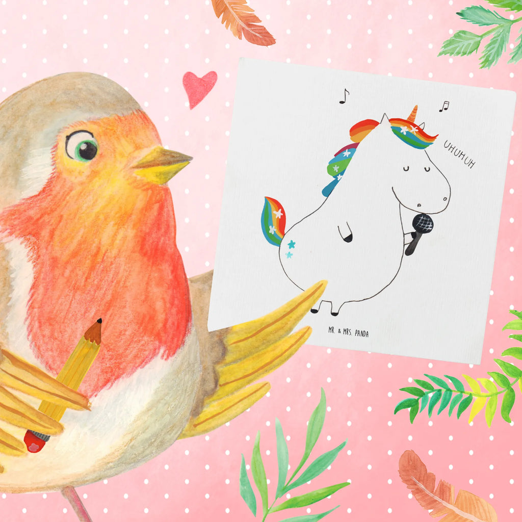 Deluxe Card unicorn Singer Klappkarte, Glückwunschkarte, Geburtstagskarte, Hochwertige Grußkarte, Hochwertige Klappkarte, Grußkarte, Hochzeitskarte, Karte, Einladungskarte, Einhorn, Einhörner, Einhorn Deko, Unicorn, Glitzer, Konfetti, Freundin, Geburtstag, Sängerin, Disco, Feier, Fest, Sänger, Party