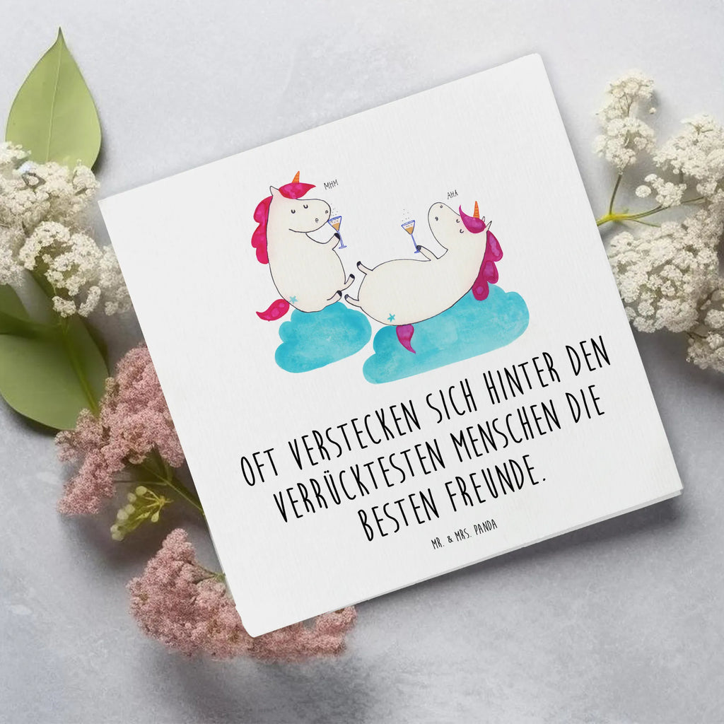 Deluxe Card unicorn sparkling wine Einladungskarte, Geburtstagskarte, Glückwunschkarte, Hochwertige Klappkarte, Karte, Hochzeitskarte, Hochwertige Grußkarte, Grußkarte, Klappkarte, Einhorn, Einhörner, Einhorn Deko, Unicorn, BFF, Sekt, Korken, Freundinnen, Party, Mädelsabend, Freundin, Anstoßen, Spaß, Beste