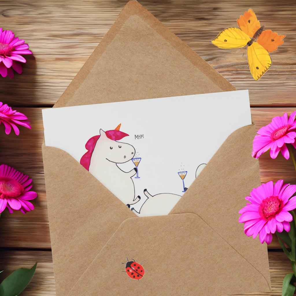Deluxe Card unicorn sparkling wine Einladungskarte, Geburtstagskarte, Glückwunschkarte, Hochwertige Klappkarte, Karte, Hochzeitskarte, Hochwertige Grußkarte, Grußkarte, Klappkarte, Einhorn, Einhörner, Einhorn Deko, Unicorn, BFF, Sekt, Korken, Freundinnen, Party, Mädelsabend, Freundin, Anstoßen, Spaß, Beste