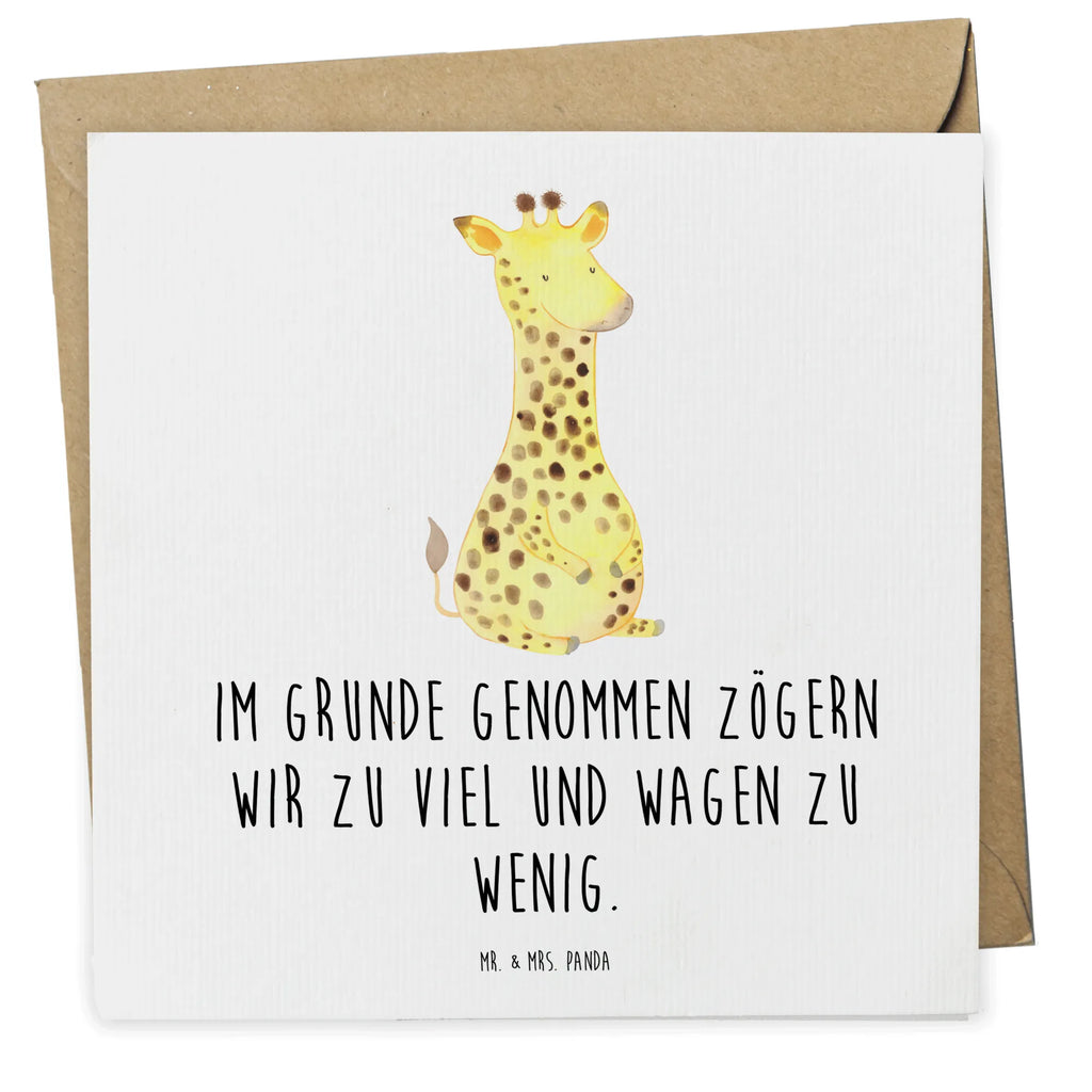 Deluxe Karte Giraffe Zufrieden Hochwertige Grußkarte, Geburtstagskarte, Grußkarte, Einladungskarte, Hochzeitskarte, Klappkarte, Hochwertige Klappkarte, Karte, Glückwunschkarte, Afrika, Wildtiere, Glück, Abenteuer, Giraffe, Zufrieden