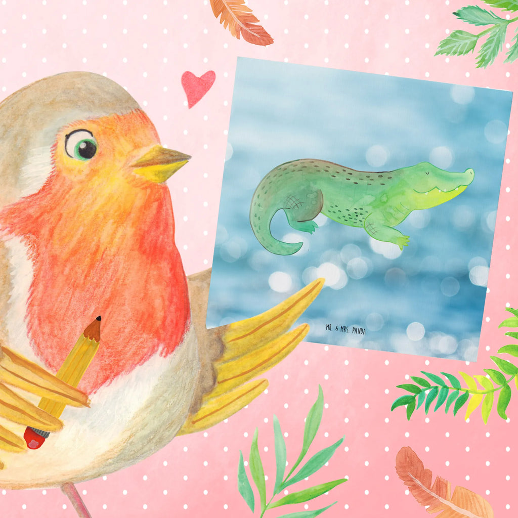 Deluxe Card Crocodile Geburtstagskarte, Grußkarte, Glückwunschkarte, Karte, Hochwertige Grußkarte, Hochzeitskarte, Hochwertige Klappkarte, Einladungskarte, Klappkarte, Meerestiere, Meer, Urlaub, Reiselust, beste Freundin, Krokodile, Freundin, Krokodil, Abenteuerlust, Lieblingsmensch, spontan sein, verrückt sein