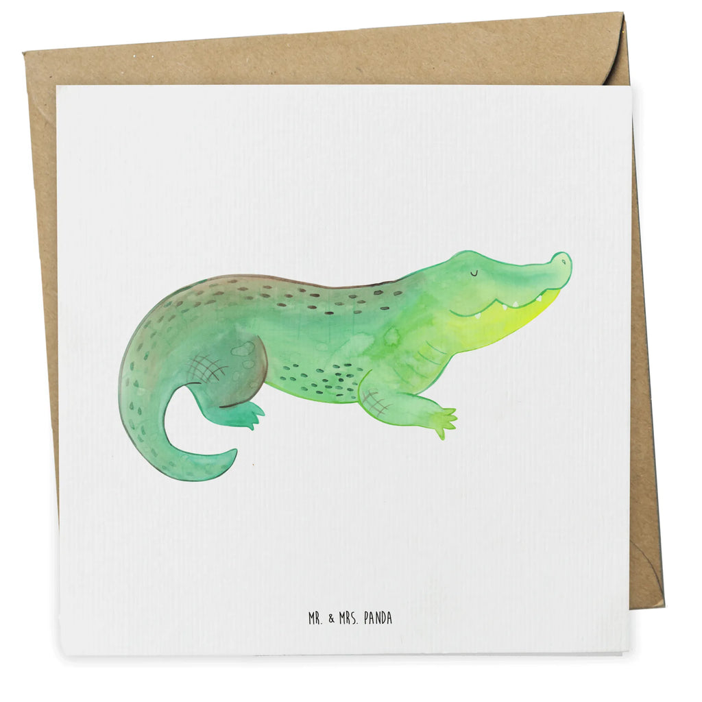 Deluxe Card Crocodile Geburtstagskarte, Grußkarte, Glückwunschkarte, Karte, Hochwertige Grußkarte, Hochzeitskarte, Hochwertige Klappkarte, Einladungskarte, Klappkarte, Meerestiere, Meer, Urlaub, Reiselust, beste Freundin, Krokodile, Freundin, Krokodil, Abenteuerlust, Lieblingsmensch, spontan sein, verrückt sein