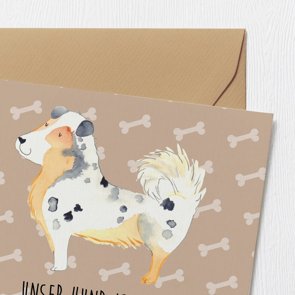 Deluxe Karte Hund Australien Shepherd Geburtstagskarte, Klappkarte, Hochwertige Klappkarte, Grußkarte, Glückwunschkarte, Karte, Einladungskarte, Hochzeitskarte, Hochwertige Grußkarte, Hund, Hundemotiv, Haustier, Hunderasse, Tierliebhaber, Hundebesitzer, Sprüche, Shepherd, Familienhund, Australien Shepherd, Hundeliebe, Spruch