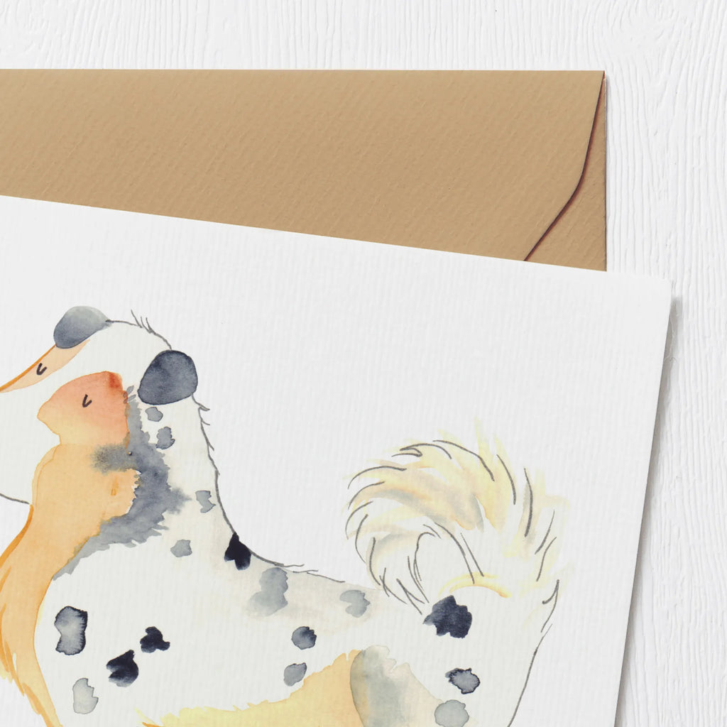 Deluxe Karte Hund Australien Shepherd Geburtstagskarte, Klappkarte, Hochwertige Klappkarte, Grußkarte, Glückwunschkarte, Karte, Einladungskarte, Hochzeitskarte, Hochwertige Grußkarte, Hund, Hundemotiv, Haustier, Hunderasse, Tierliebhaber, Hundebesitzer, Sprüche, Shepherd, Familienhund, Australien Shepherd, Hundeliebe, Spruch