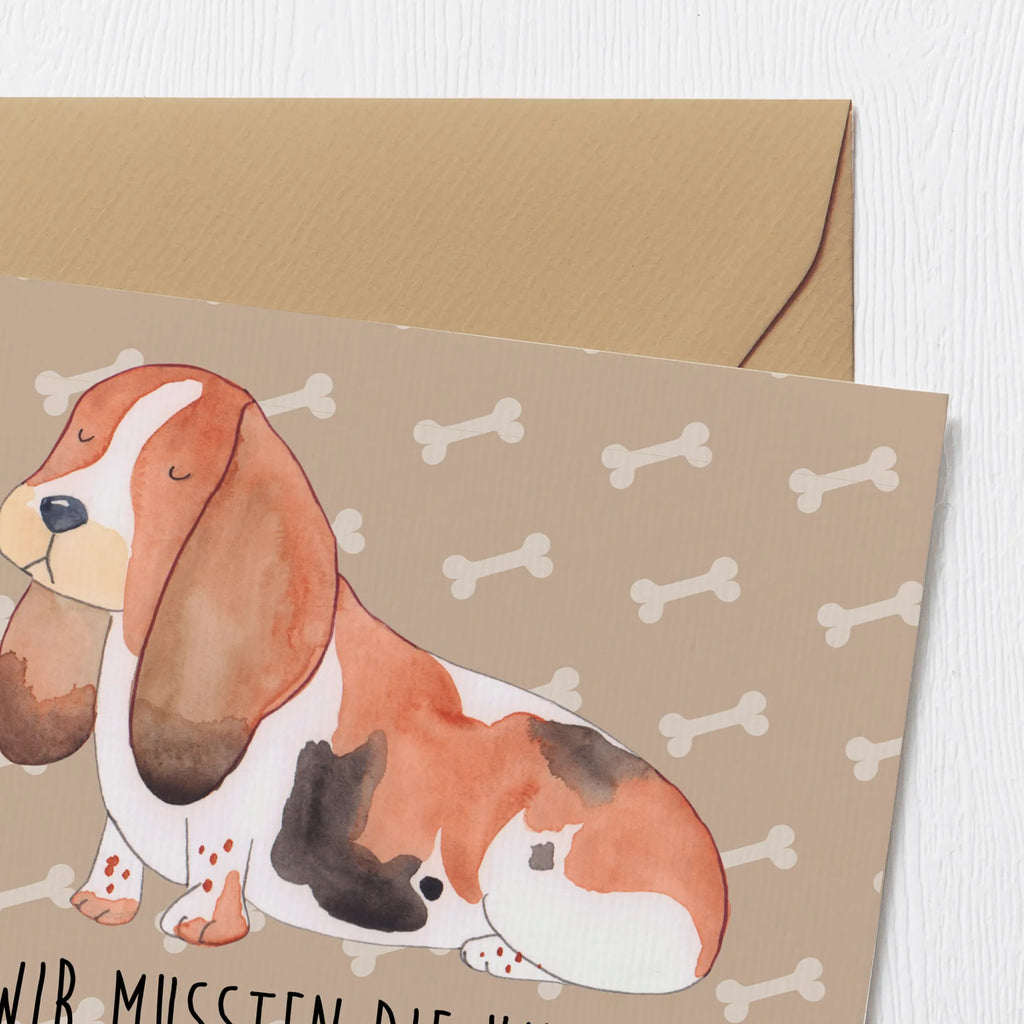Deluxe Karte Hund Basset Hound Geburtstagskarte, Karte, Hochzeitskarte, Glückwunschkarte, Einladungskarte, Grußkarte, Hochwertige Grußkarte, Klappkarte, Hochwertige Klappkarte, Hund, Hundemotiv, Haustier, Hunderasse, Tierliebhaber, Hundebesitzer, Sprüche, Basset, Hundeliebe, kinderlos, Basset Hound