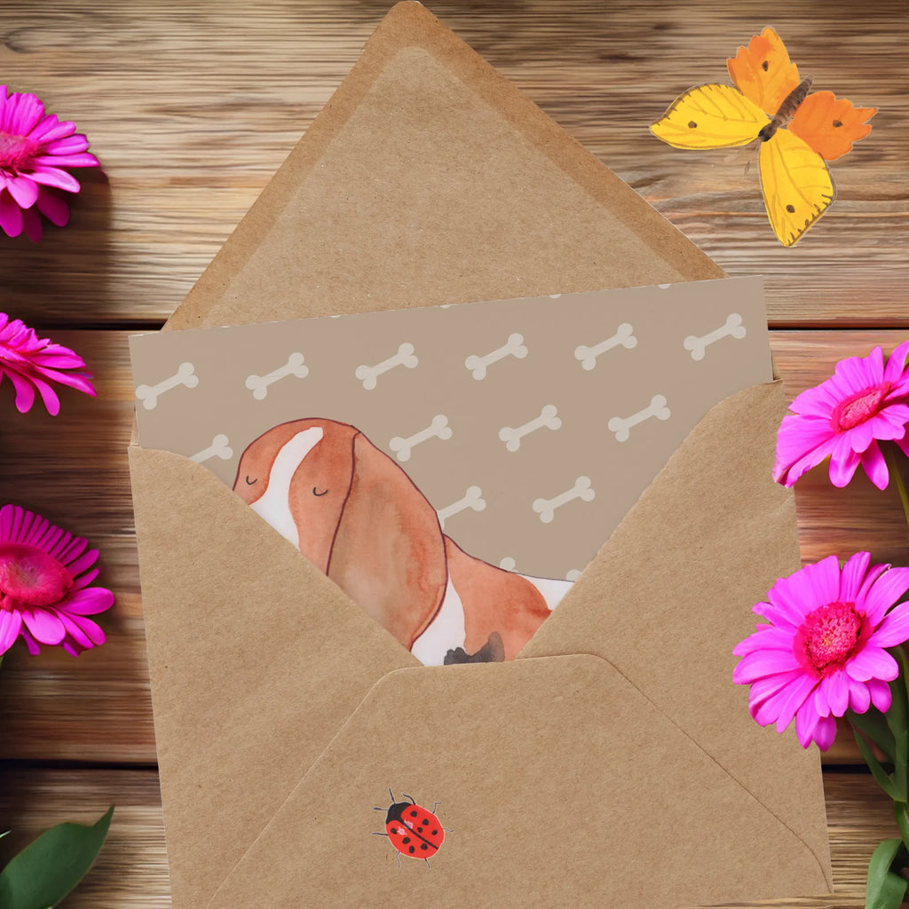 Deluxe Karte Hund Basset Hound Geburtstagskarte, Karte, Hochzeitskarte, Glückwunschkarte, Einladungskarte, Grußkarte, Hochwertige Grußkarte, Klappkarte, Hochwertige Klappkarte, Hund, Hundemotiv, Haustier, Hunderasse, Tierliebhaber, Hundebesitzer, Sprüche, Basset, Hundeliebe, kinderlos, Basset Hound