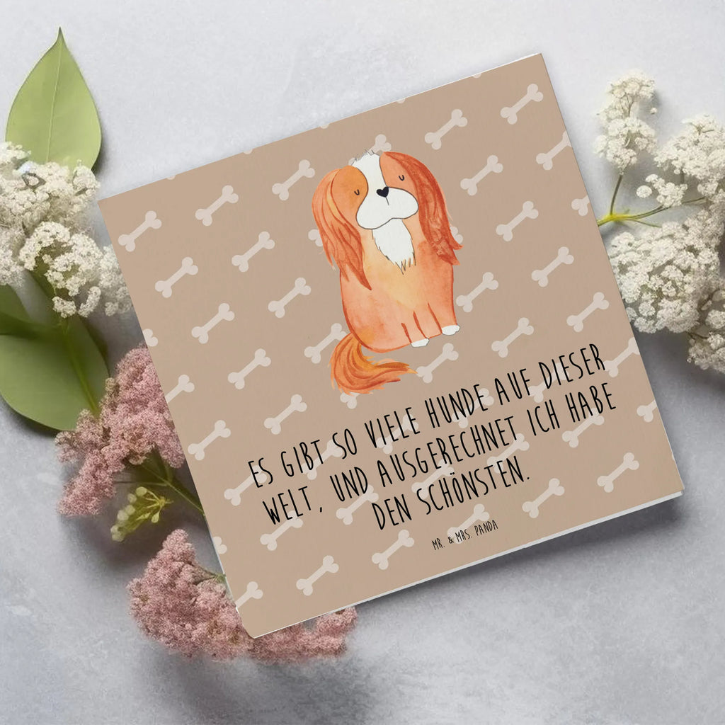 Deluxe Karte Hund Cavalier King Charles Spaniel Hochwertige Grußkarte, Einladungskarte, Karte, Hochwertige Klappkarte, Geburtstagskarte, Glückwunschkarte, Grußkarte, Klappkarte, Hochzeitskarte, Hund, Hundemotiv, Haustier, Hunderasse, Tierliebhaber, Hundebesitzer, Sprüche, Cavalier King Charles Spaniel, schönster Hund, Spaniel, Cockerspaniel, Spruch