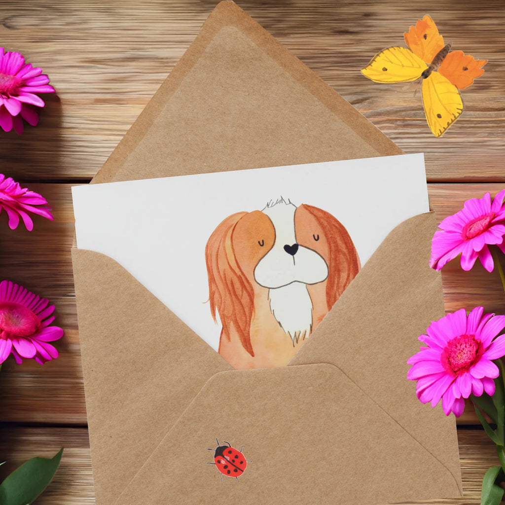 Deluxe Karte Hund Cavalier King Charles Spaniel Hochwertige Grußkarte, Einladungskarte, Karte, Hochwertige Klappkarte, Geburtstagskarte, Glückwunschkarte, Grußkarte, Klappkarte, Hochzeitskarte, Hund, Hundemotiv, Haustier, Hunderasse, Tierliebhaber, Hundebesitzer, Sprüche, Cavalier King Charles Spaniel, schönster Hund, Spaniel, Cockerspaniel, Spruch