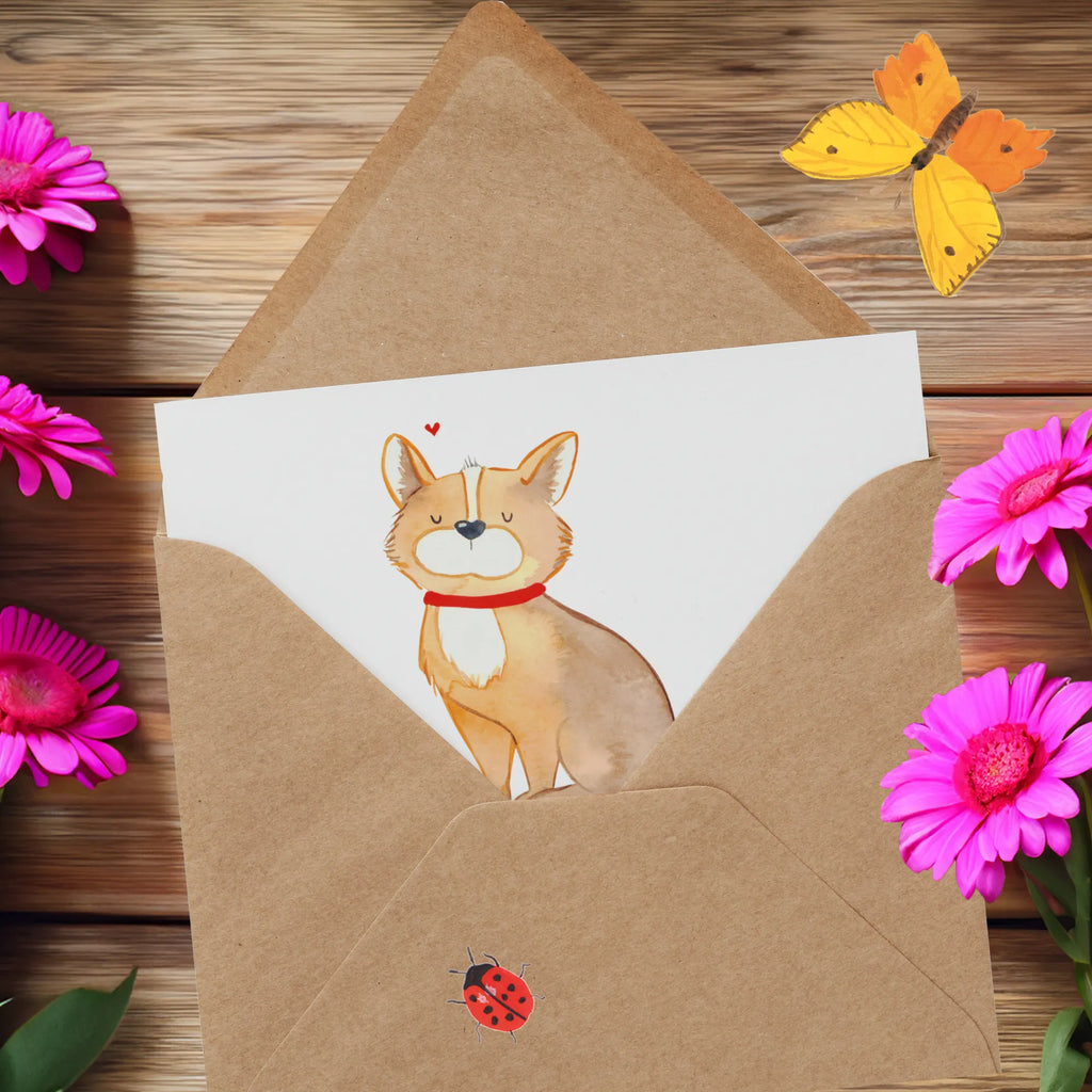 Deluxe Karte Hund Glück Karte, Einladungskarte, Geburtstagskarte, Hochwertige Klappkarte, Hochwertige Grußkarte, Grußkarte, Glückwunschkarte, Klappkarte, Hochzeitskarte, Hund, Hundemotiv, Haustier, Hunderasse, Tierliebhaber, Hundebesitzer, Sprüche, Liebe, Spruch, Hundeliebe, Corgie, Hundemama