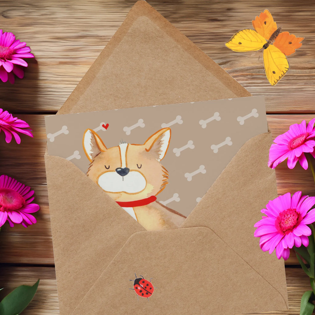 Deluxe Karte Hund Glück Karte, Einladungskarte, Geburtstagskarte, Hochwertige Klappkarte, Hochwertige Grußkarte, Grußkarte, Glückwunschkarte, Klappkarte, Hochzeitskarte, Hund, Hundemotiv, Haustier, Hunderasse, Tierliebhaber, Hundebesitzer, Sprüche, Liebe, Spruch, Hundeliebe, Corgie, Hundemama