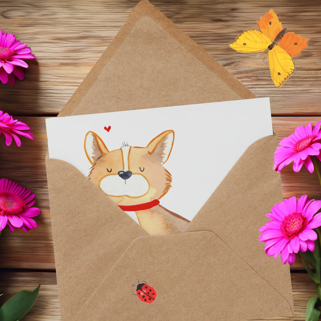 Deluxe Karte Hund Glück Karte, Einladungskarte, Geburtstagskarte, Hochwertige Klappkarte, Hochwertige Grußkarte, Grußkarte, Glückwunschkarte, Klappkarte, Hochzeitskarte, Hund, Hundemotiv, Haustier, Hunderasse, Tierliebhaber, Hundebesitzer, Sprüche, Liebe, Spruch, Hundeliebe, Corgie, Hundemama