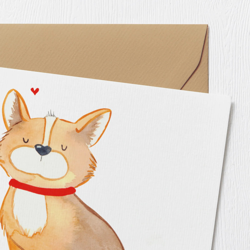 Deluxe Karte Hund Glück Karte, Einladungskarte, Geburtstagskarte, Hochwertige Klappkarte, Hochwertige Grußkarte, Grußkarte, Glückwunschkarte, Klappkarte, Hochzeitskarte, Hund, Hundemotiv, Haustier, Hunderasse, Tierliebhaber, Hundebesitzer, Sprüche, Liebe, Spruch, Hundeliebe, Corgie, Hundemama