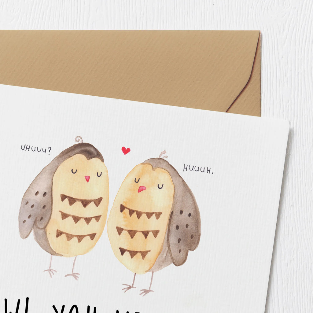Deluxe Karte Eulen Liebe Geburtstagskarte, Hochzeitskarte, Hochwertige Klappkarte, Grußkarte, Glückwunschkarte, Hochwertige Grußkarte, Einladungskarte, Karte, Klappkarte, Eule, Liebe Spruch, All you need is love, Wortspiel lustig, Eule Deko, Owl, Freund, Hochzeit Spruch, Freundin Geschenk, Liebe