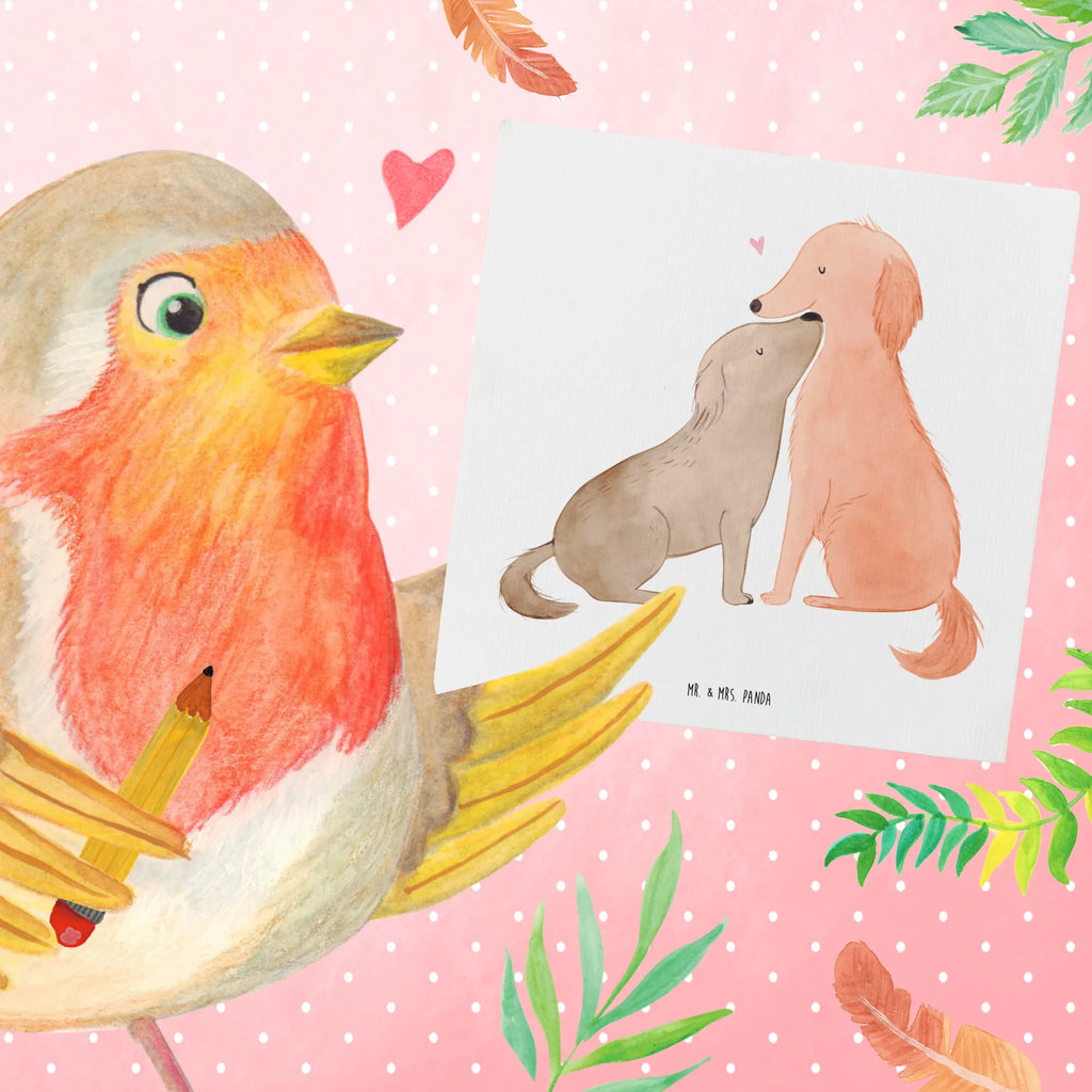 Deluxe Karte Hunde Liebe Klappkarte, Hochwertige Klappkarte, Einladungskarte, Geburtstagskarte, Hochzeitskarte, Karte, Glückwunschkarte, Hochwertige Grußkarte, Grußkarte, Hund, Hundemotiv, Haustier, Hunderasse, Tierliebhaber, Hundebesitzer, Sprüche, Hund. Hunde, Vertrauen, Kuss, Kuscheln, Herz, Liebe