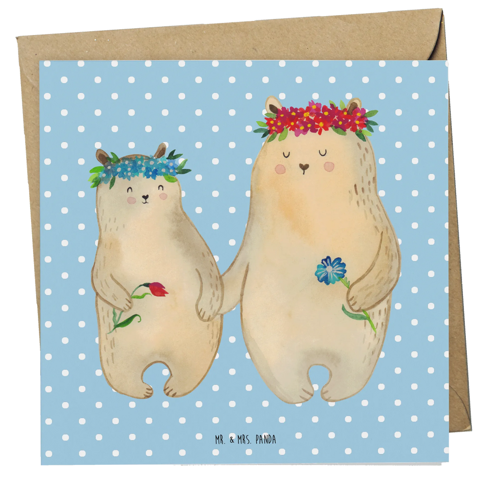 Deluxe Card Bears with flower crown Hochwertige Grußkarte, Einladungskarte, Hochwertige Klappkarte, Hochzeitskarte, Geburtstagskarte, Grußkarte, Karte, Klappkarte, Glückwunschkarte, Familie, Vatertag, Muttertag, Bruder, Schwester, Mama, Papa, Oma, Opa, Tochter, Family, Lieblingsmama, Mami, Vorbild, Lieblingsmensch, Geschenk Mama. Muttertag, Kind, weltbeste Mama, Töchter, Bär, Mutter, Bären, Mutti, Kinder, beste Mutter