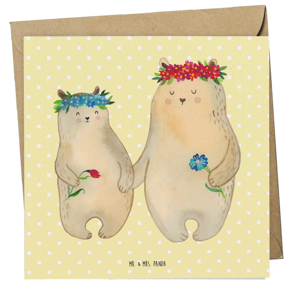 Deluxe Card Bears with flower crown Hochwertige Grußkarte, Einladungskarte, Hochwertige Klappkarte, Hochzeitskarte, Geburtstagskarte, Grußkarte, Karte, Klappkarte, Glückwunschkarte, Familie, Vatertag, Muttertag, Bruder, Schwester, Mama, Papa, Oma, Opa, Tochter, Family, Lieblingsmama, Mami, Vorbild, Lieblingsmensch, Geschenk Mama. Muttertag, Kind, weltbeste Mama, Töchter, Bär, Mutter, Bären, Mutti, Kinder, beste Mutter