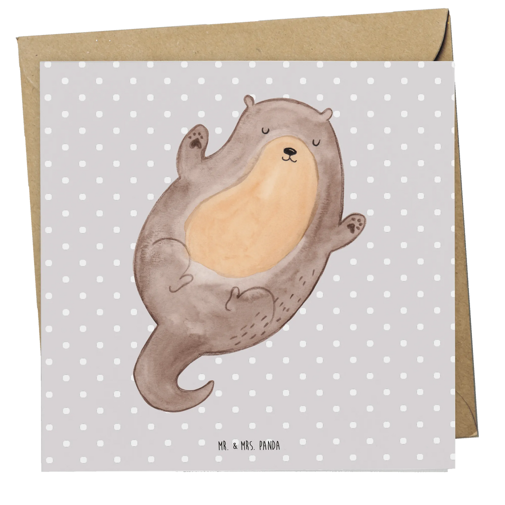 Deluxe Karte Otter Umarmen Karte, Einladungskarte, Hochzeitskarte, Grußkarte, Hochwertige Klappkarte, Hochwertige Grußkarte, Glückwunschkarte, Klappkarte, Geburtstagskarte, Otter, Fischotter, Seeotter, Otter Seeotter See Otter