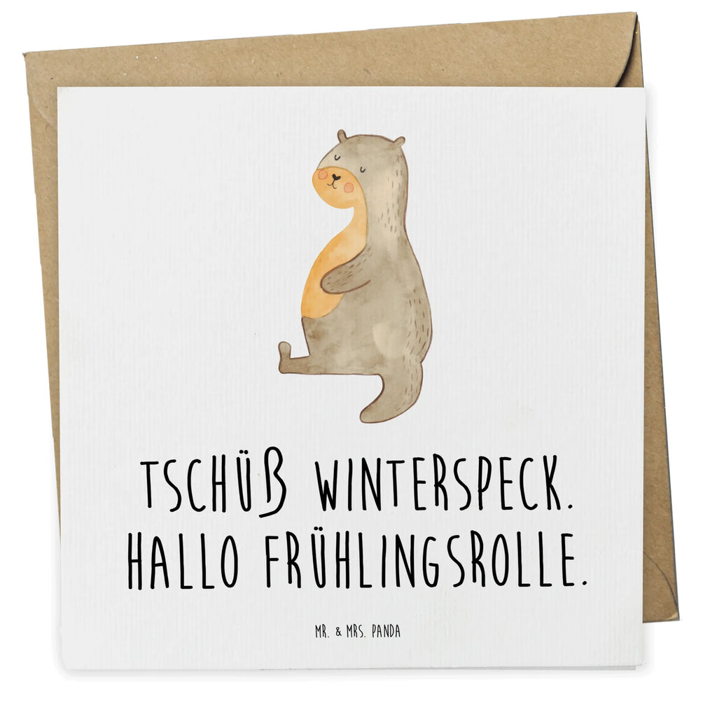 Deluxe Card otter Belly Geburtstagskarte, Glückwunschkarte, Karte, Grußkarte, Klappkarte, Hochzeitskarte, Hochwertige Grußkarte, Hochwertige Klappkarte, Einladungskarte, Otter, Fischotter, Seeotter, Otter Seeotter See Otter