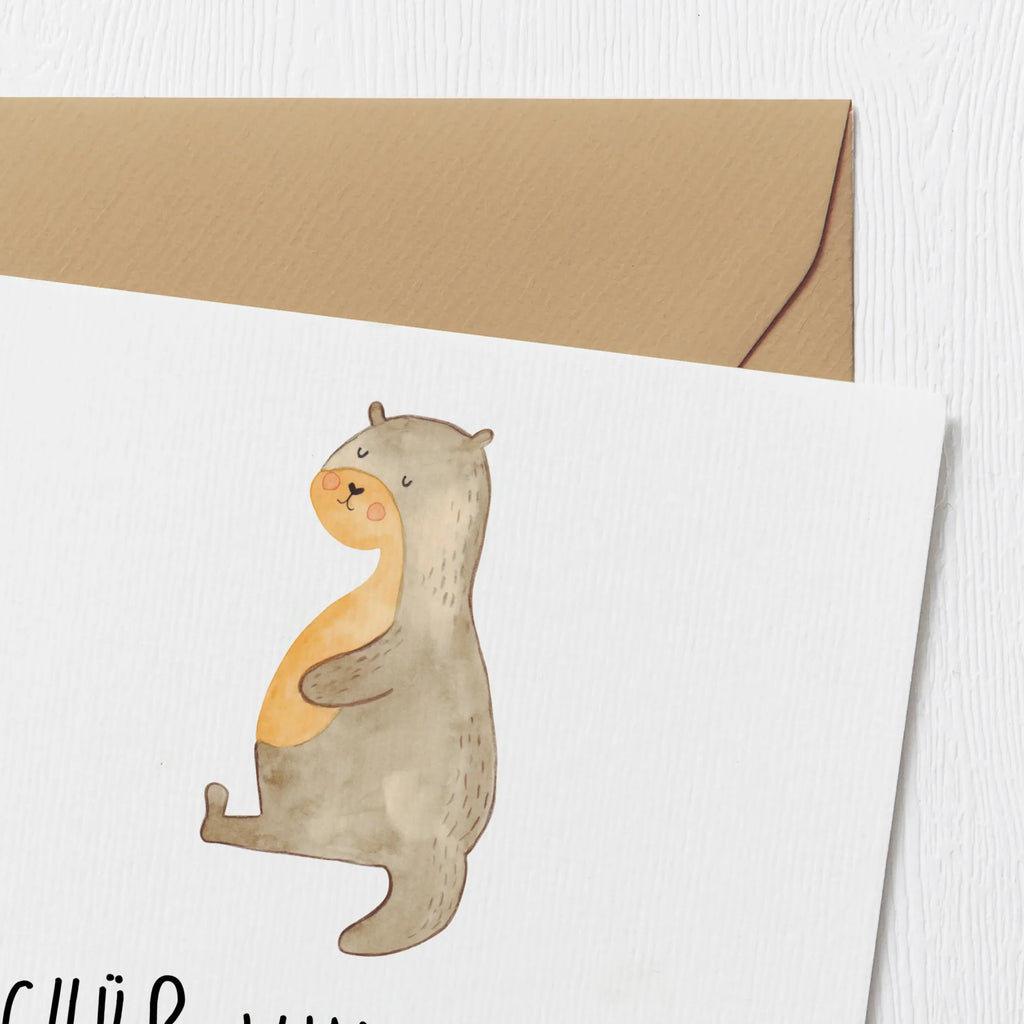 Deluxe Card otter Belly Geburtstagskarte, Glückwunschkarte, Karte, Grußkarte, Klappkarte, Hochzeitskarte, Hochwertige Grußkarte, Hochwertige Klappkarte, Einladungskarte, Otter, Fischotter, Seeotter, Otter Seeotter See Otter