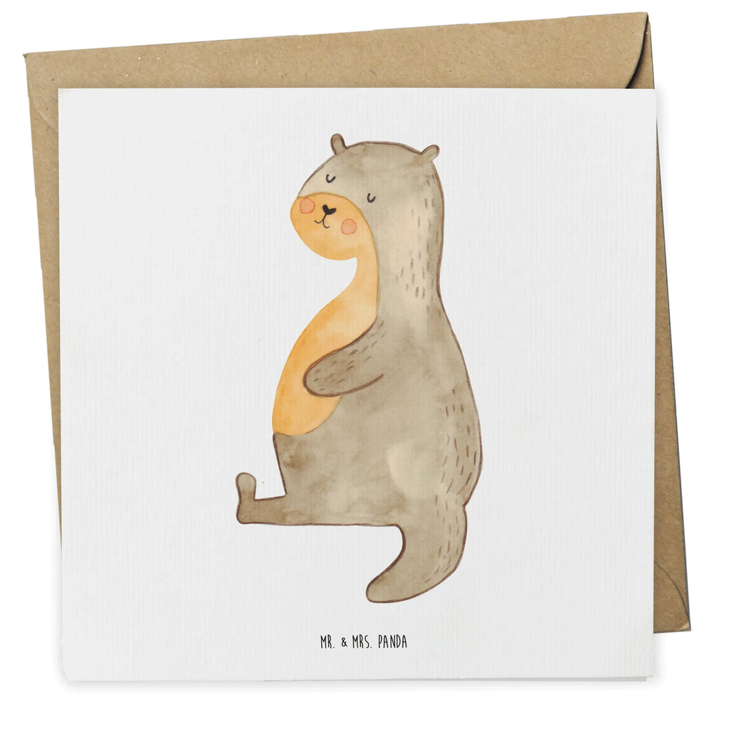 Deluxe Card otter Belly Geburtstagskarte, Glückwunschkarte, Karte, Grußkarte, Klappkarte, Hochzeitskarte, Hochwertige Grußkarte, Hochwertige Klappkarte, Einladungskarte, Otter, Fischotter, Seeotter, Otter Seeotter See Otter