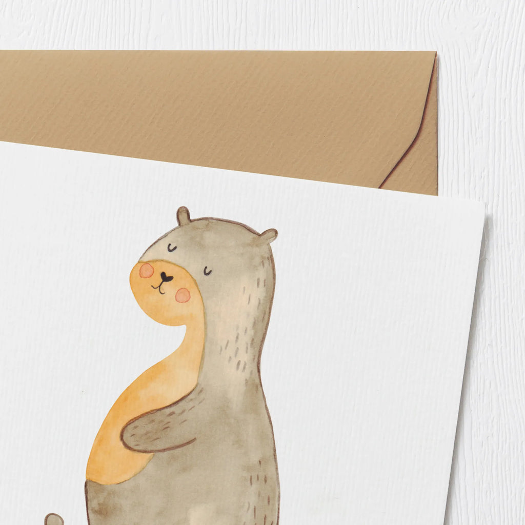 Deluxe Card otter Belly Geburtstagskarte, Glückwunschkarte, Karte, Grußkarte, Klappkarte, Hochzeitskarte, Hochwertige Grußkarte, Hochwertige Klappkarte, Einladungskarte, Otter, Fischotter, Seeotter, Otter Seeotter See Otter