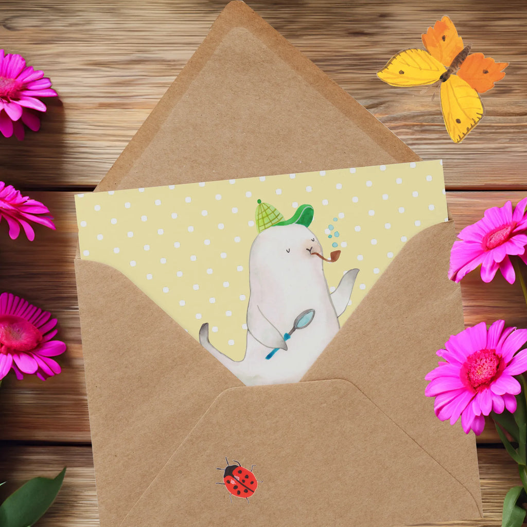 Deluxe Card seal sherlock Hochwertige Grußkarte, Glückwunschkarte, Hochwertige Klappkarte, Karte, Grußkarte, Geburtstagskarte, Einladungskarte, Klappkarte, Hochzeitskarte, Tiermotive, Gute Laune, lustige Sprüche, Tiere