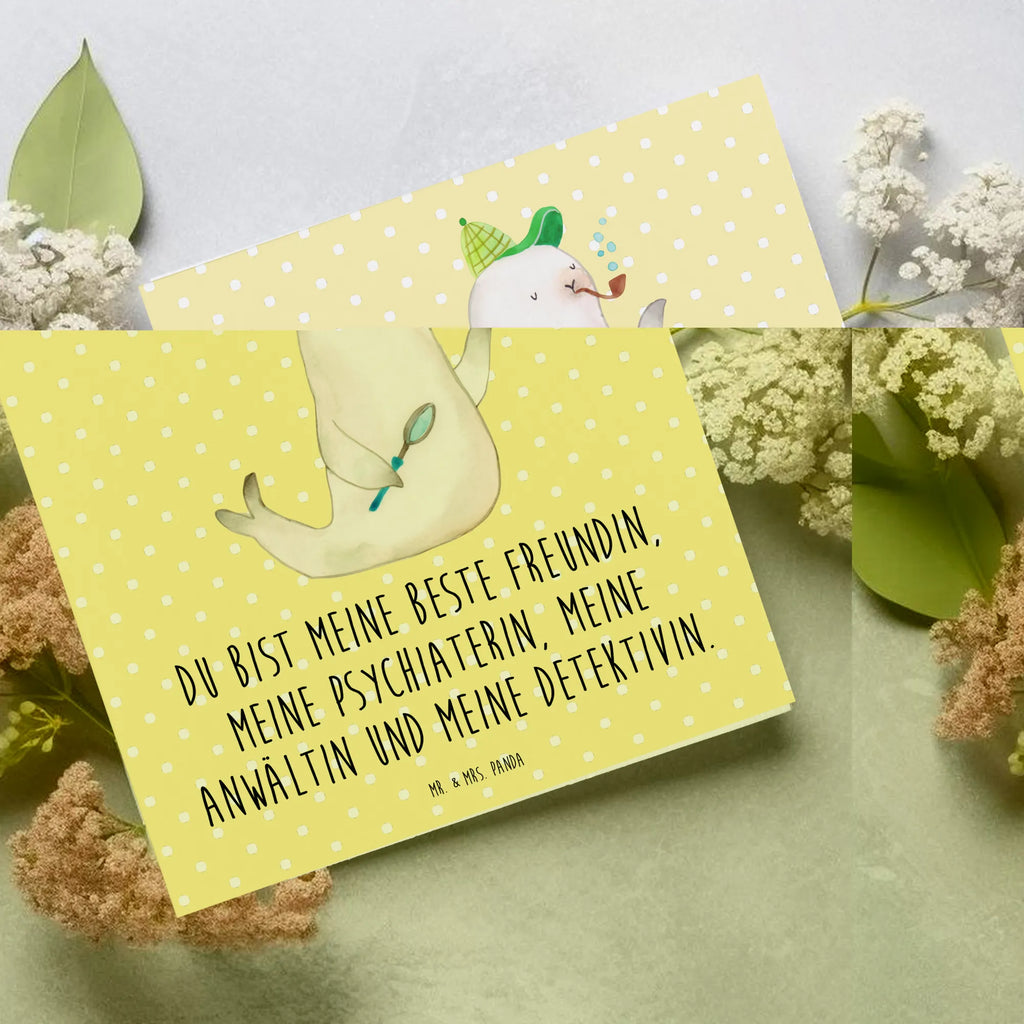 Deluxe Card seal sherlock Hochwertige Grußkarte, Glückwunschkarte, Hochwertige Klappkarte, Karte, Grußkarte, Geburtstagskarte, Einladungskarte, Klappkarte, Hochzeitskarte, Tiermotive, Gute Laune, lustige Sprüche, Tiere