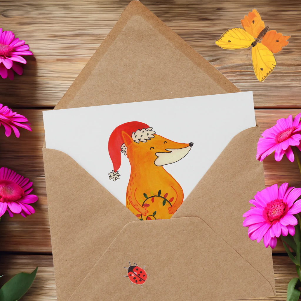 Deluxe Karte Fuchs Weihnachten Klappkarte, Karte, Einladungskarte, Hochzeitskarte, Hochwertige Grußkarte, Hochwertige Klappkarte, Geburtstagskarte, Grußkarte, Glückwunschkarte, Winter, Weihnachten, Weihnachtsdeko, Nikolaus, Advent, Heiligabend, Wintermotiv, Spruch schön, Weihnachtsmann, Weihnachtszeit, Füchse, Fuchs, Geschenk Weihnachten