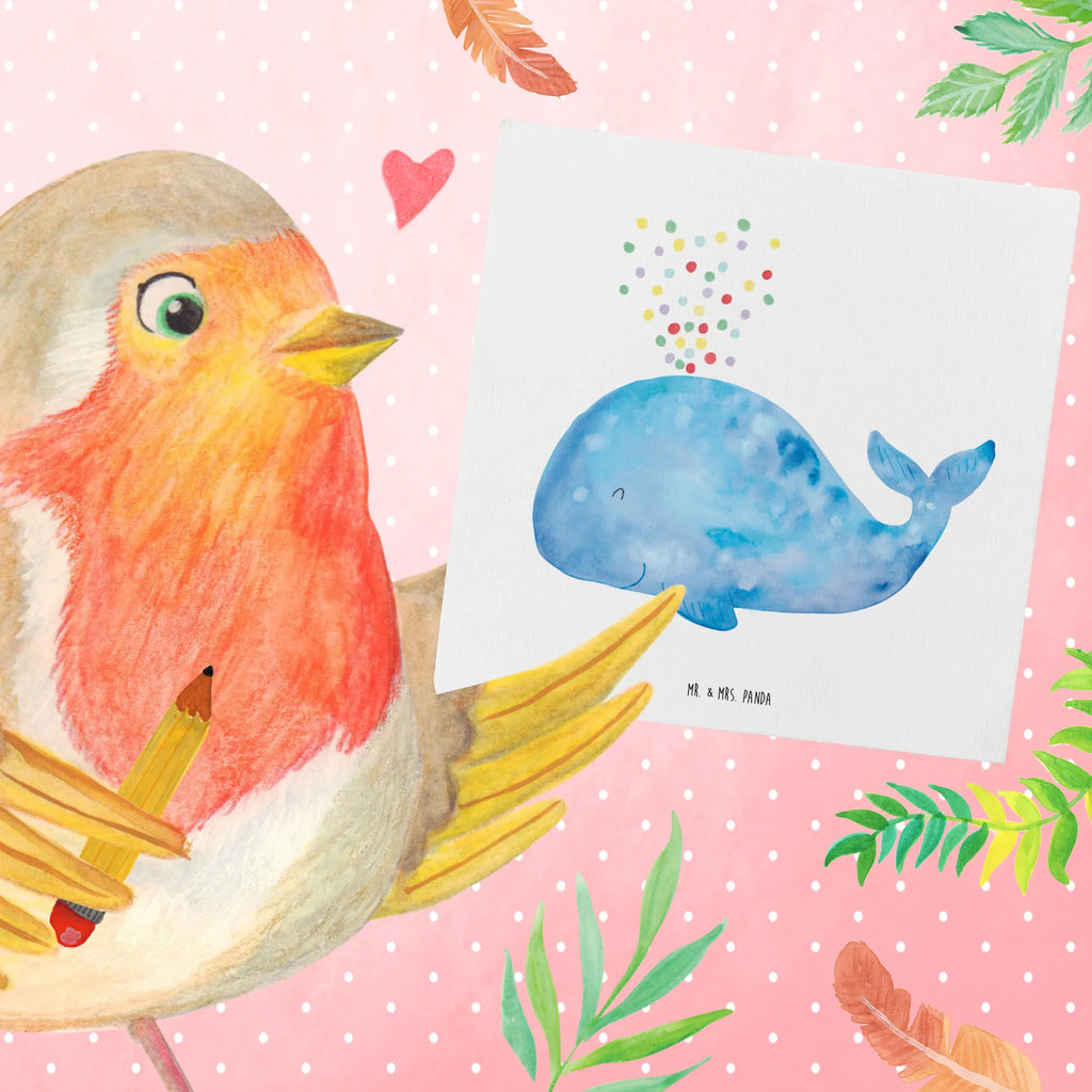 Deluxe Karte Wal Konfetti Geburtstagskarte, Karte, Hochwertige Grußkarte, Glückwunschkarte, Hochwertige Klappkarte, Hochzeitskarte, Grußkarte, Einladungskarte, Klappkarte, Meerestiere, Meer, Urlaub, Neustart, Diät, Konfetti, Wal, Trennung, Geburtstag, Motivation, Abnehmen, Neuanfang, Lebensabschnitt, Wale