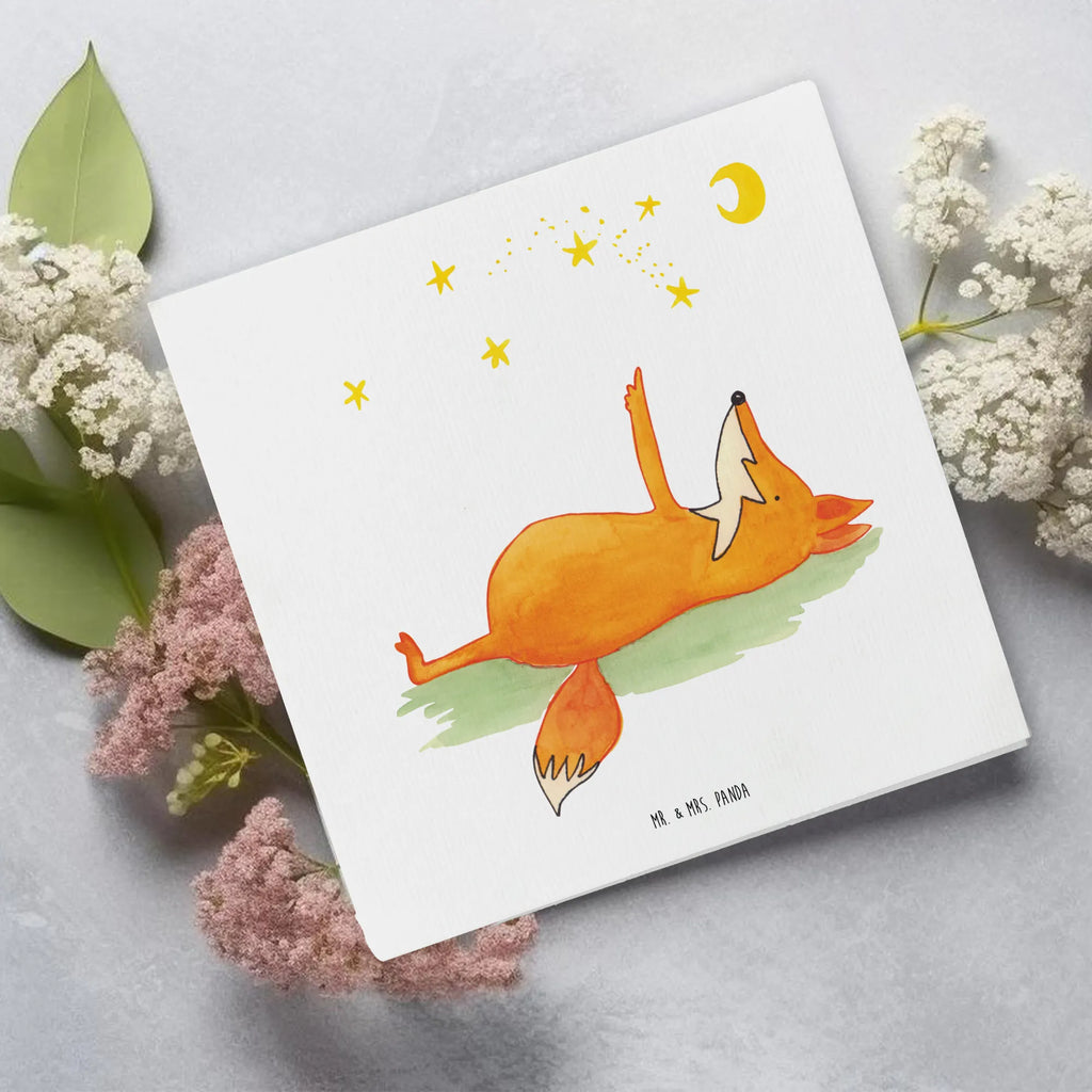 Deluxe Karte Fuchs Sterne Hochwertige Grußkarte, Karte, Geburtstagskarte, Einladungskarte, Hochwertige Klappkarte, Grußkarte, Glückwunschkarte, Hochzeitskarte, Klappkarte, Fuchs, Romantik, Spruch schön, Always Look on the Bright Side of Life, tröstende Worte, Spruch positiv, Füchse