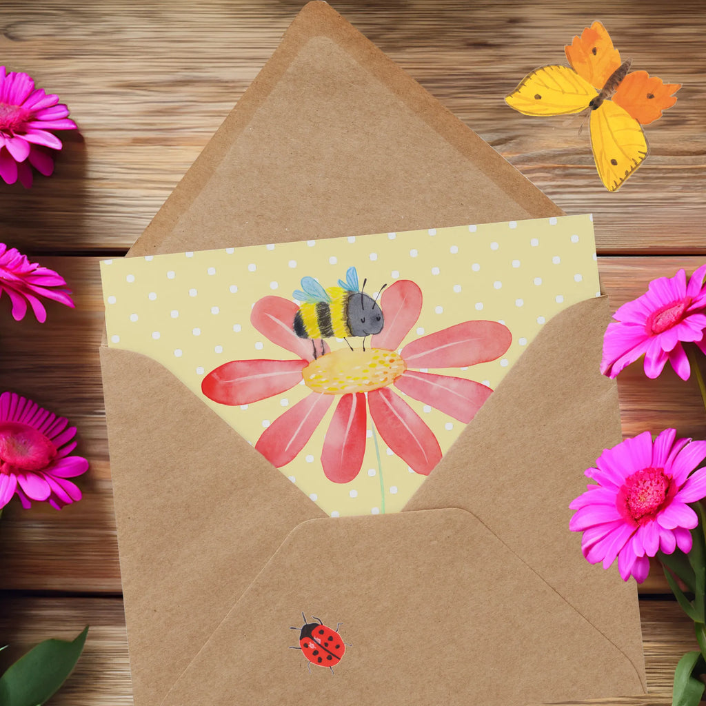 Deluxe Card bumblebee flower Klappkarte, Karte, Glückwunschkarte, Hochwertige Grußkarte, Grußkarte, Geburtstagskarte, Einladungskarte, Hochwertige Klappkarte, Hochzeitskarte, Tiermotive, Gute Laune, lustige Sprüche, Tiere, Feld, Flauschig, Blume, Hummeln, Wespe, Hummel, Biene, Natur