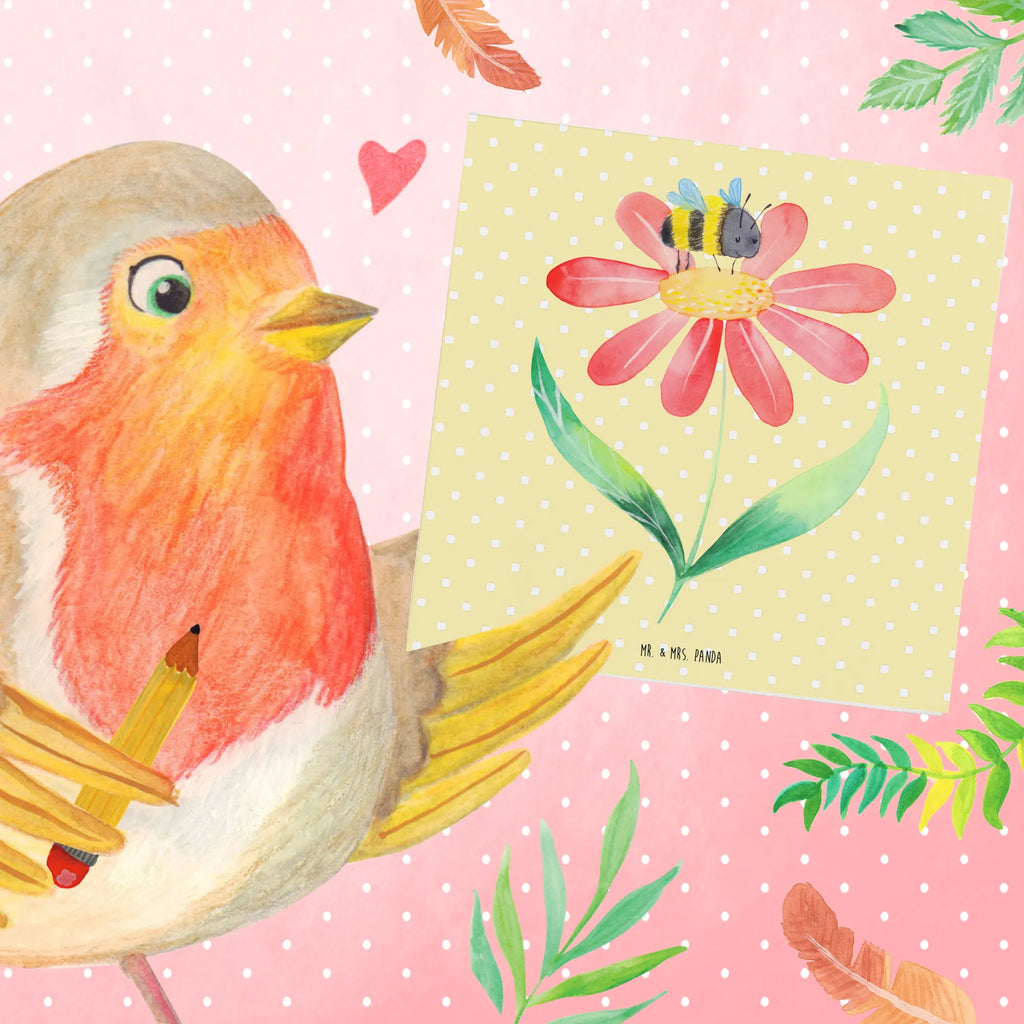 Deluxe Card bumblebee flower Klappkarte, Karte, Glückwunschkarte, Hochwertige Grußkarte, Grußkarte, Geburtstagskarte, Einladungskarte, Hochwertige Klappkarte, Hochzeitskarte, Tiermotive, Gute Laune, lustige Sprüche, Tiere, Feld, Flauschig, Blume, Hummeln, Wespe, Hummel, Biene, Natur