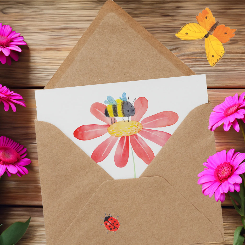 Deluxe Card bumblebee flower Klappkarte, Karte, Glückwunschkarte, Hochwertige Grußkarte, Grußkarte, Geburtstagskarte, Einladungskarte, Hochwertige Klappkarte, Hochzeitskarte, Tiermotive, Gute Laune, lustige Sprüche, Tiere, Feld, Flauschig, Blume, Hummeln, Wespe, Hummel, Biene, Natur