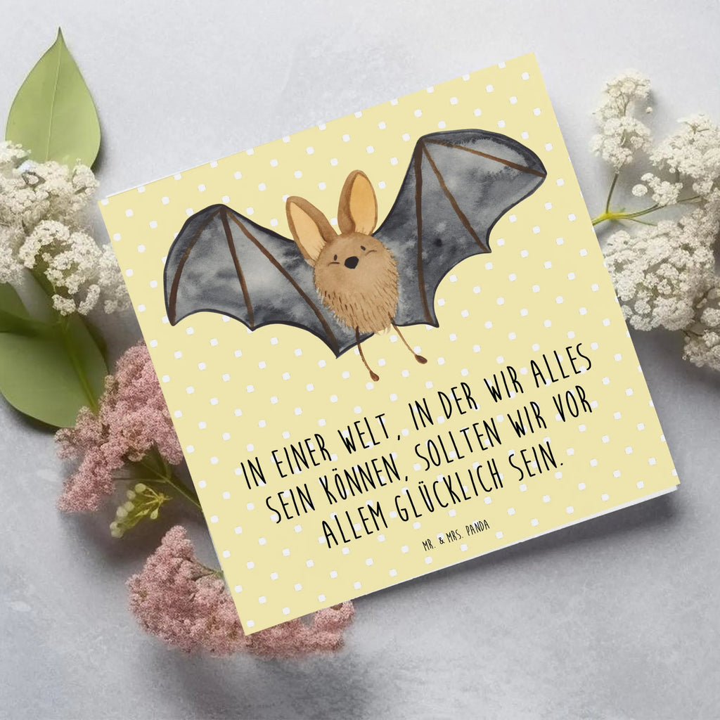 Deluxe Karte Fledermaus Flügel Glückwunschkarte, Grußkarte, Geburtstagskarte, Karte, Einladungskarte, Hochwertige Grußkarte, Hochwertige Klappkarte, Klappkarte, Hochzeitskarte, Tiermotive, Gute Laune, lustige Sprüche, Tiere