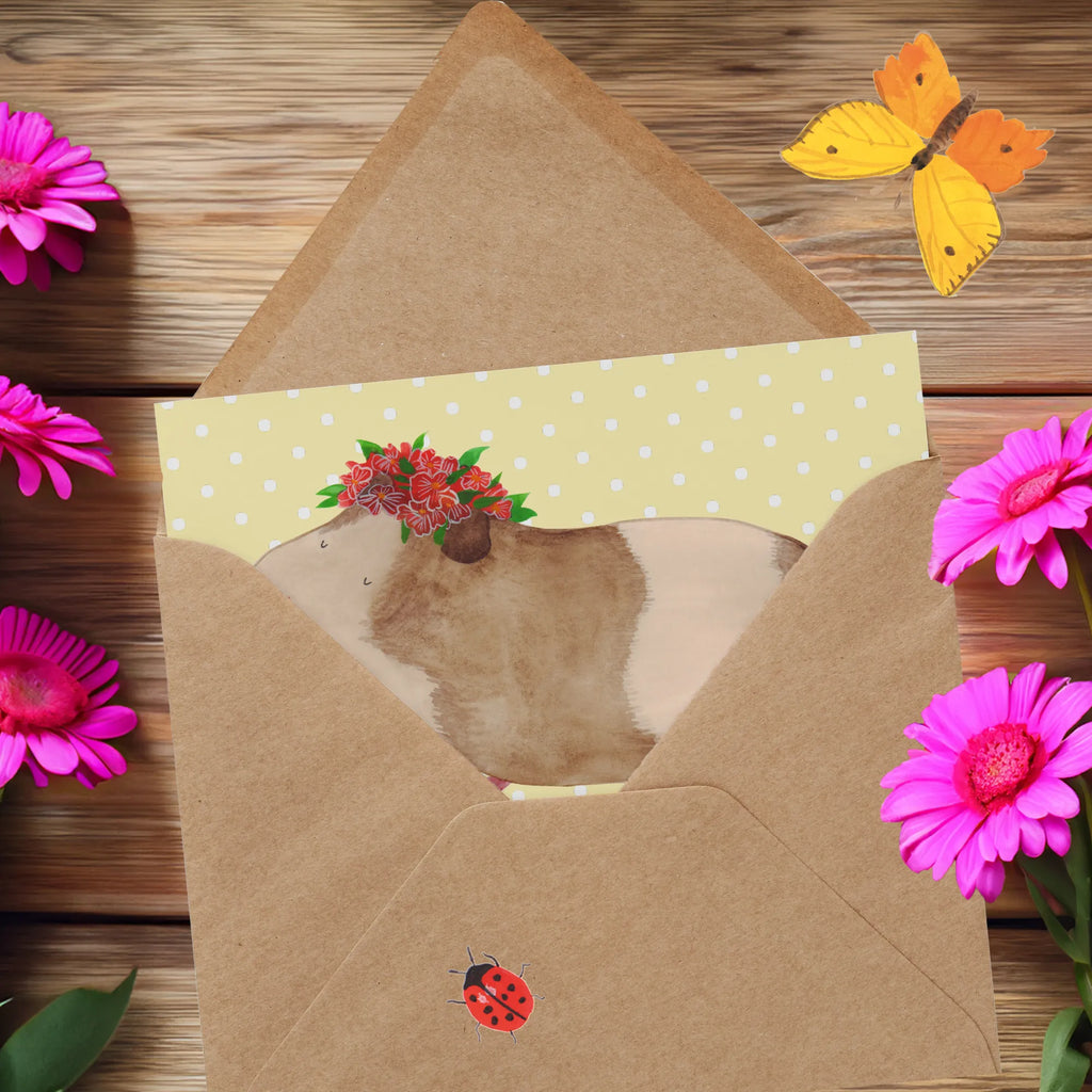 Deluxe Karte Meerschweinchen Weisheit Hochwertige Klappkarte, Hochzeitskarte, Karte, Klappkarte, Geburtstagskarte, Grußkarte, Einladungskarte, Glückwunschkarte, Hochwertige Grußkarte, Tiermotive, Gute Laune, lustige Sprüche, Tiere, Wunderland, Realität, Meerschweinchen, Meeries, Spruch, Meerie, Wunder, Weisheit, Blumenkind, Motivation