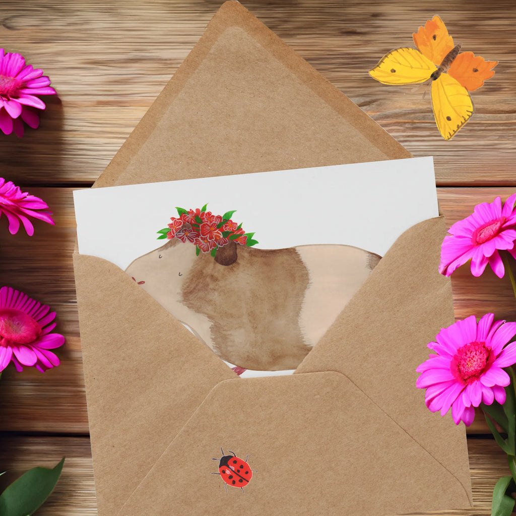 Deluxe Karte Meerschweinchen Weisheit Hochwertige Klappkarte, Hochzeitskarte, Karte, Klappkarte, Geburtstagskarte, Grußkarte, Einladungskarte, Glückwunschkarte, Hochwertige Grußkarte, Tiermotive, Gute Laune, lustige Sprüche, Tiere, Wunderland, Realität, Meerschweinchen, Meeries, Spruch, Meerie, Wunder, Weisheit, Blumenkind, Motivation