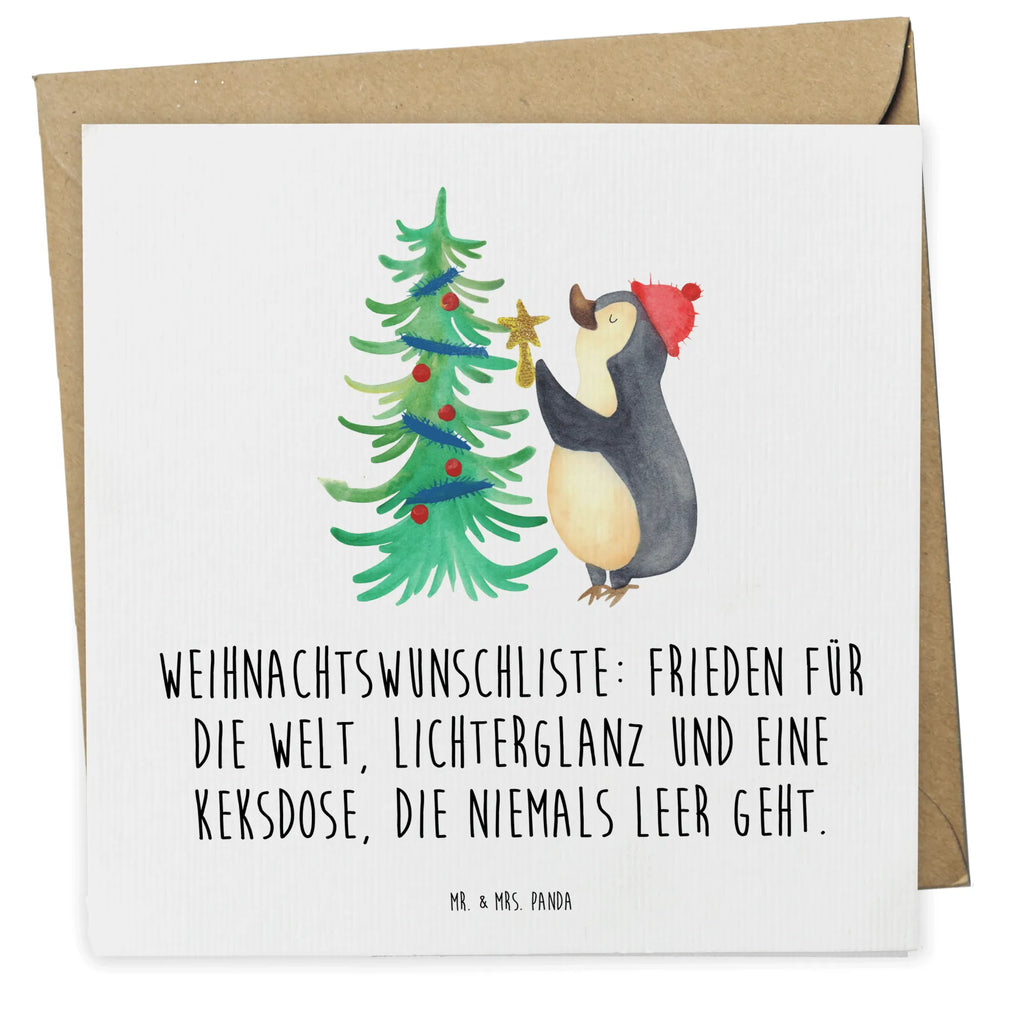 Deluxe Karte Pinguin Weihnachtsbaum Geburtstagskarte, Hochwertige Klappkarte, Karte, Hochzeitskarte, Glückwunschkarte, Klappkarte, Hochwertige Grußkarte, Einladungskarte, Grußkarte, Winter, Weihnachten, Weihnachtsdeko, Nikolaus, Advent, Heiligabend, Wintermotiv, Pinguin