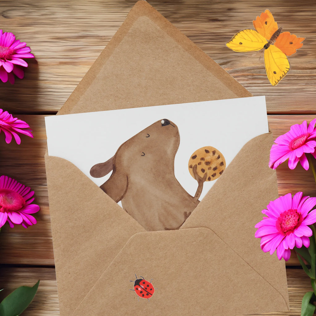 Deluxe Karte Hund Keks Hochwertige Grußkarte, Karte, Glückwunschkarte, Hochzeitskarte, Klappkarte, Grußkarte, Geburtstagskarte, Einladungskarte, Hochwertige Klappkarte, Hund, Hundemotiv, Haustier, Hunderasse, Tierliebhaber, Hundebesitzer, Sprüche, Hundesnacks, Leckerli, Hundeleckerli, Hundekekse