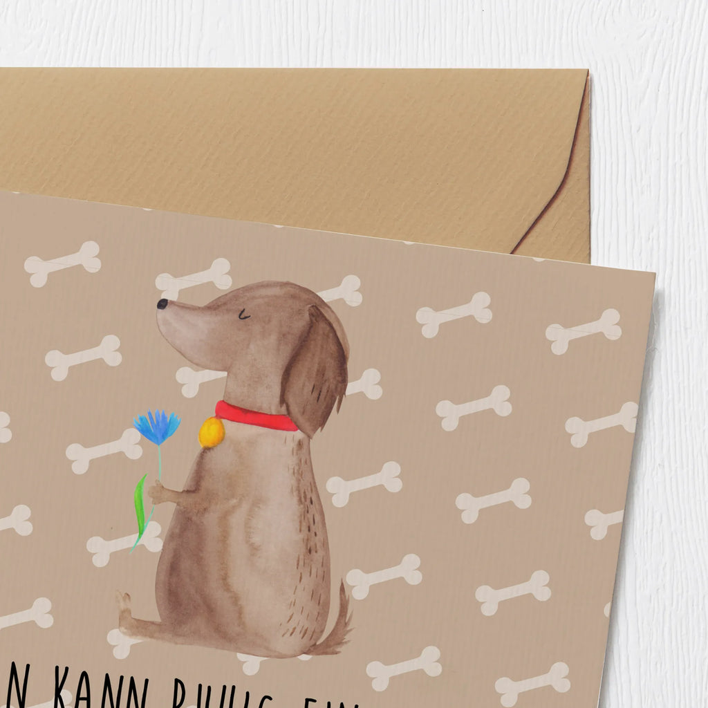 Deluxe Karte Hund Blume Hochwertige Klappkarte, Karte, Grußkarte, Klappkarte, Glückwunschkarte, Hochwertige Grußkarte, Geburtstagskarte, Einladungskarte, Hochzeitskarte, Hund, Hundemotiv, Haustier, Hunderasse, Tierliebhaber, Hundebesitzer, Sprüche, Frauchen, Hundeliebe, Hunde