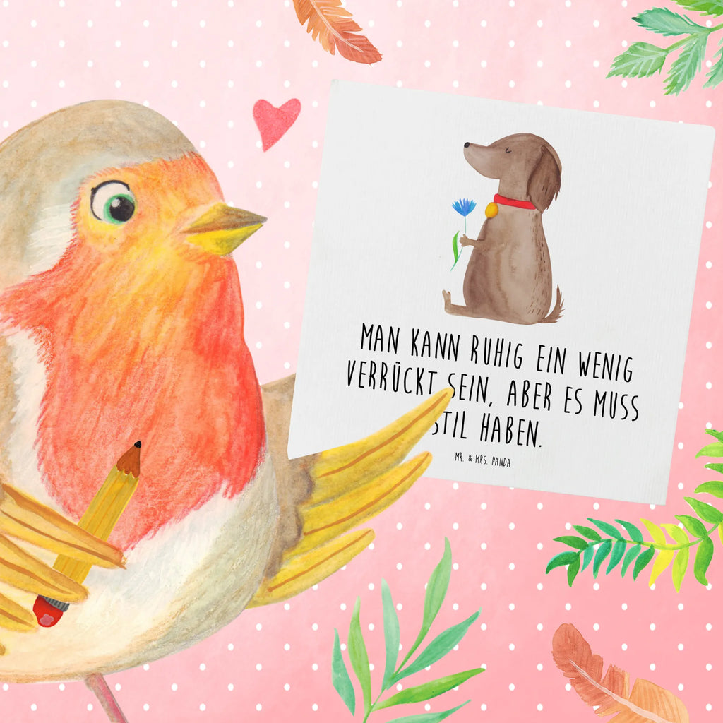 Deluxe Karte Hund Blume Hochwertige Klappkarte, Karte, Grußkarte, Klappkarte, Glückwunschkarte, Hochwertige Grußkarte, Geburtstagskarte, Einladungskarte, Hochzeitskarte, Hund, Hundemotiv, Haustier, Hunderasse, Tierliebhaber, Hundebesitzer, Sprüche, Frauchen, Hundeliebe, Hunde