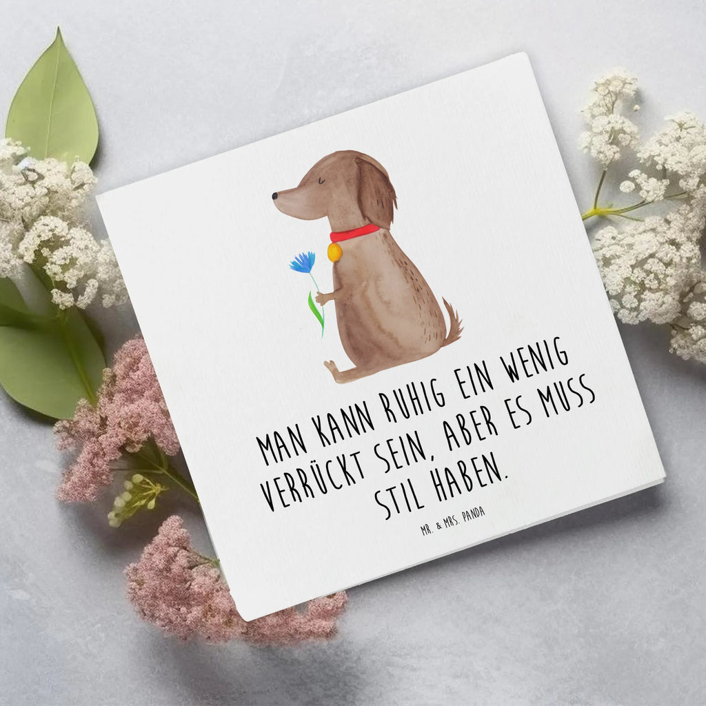 Deluxe Karte Hund Blume Hochwertige Klappkarte, Karte, Grußkarte, Klappkarte, Glückwunschkarte, Hochwertige Grußkarte, Geburtstagskarte, Einladungskarte, Hochzeitskarte, Hund, Hundemotiv, Haustier, Hunderasse, Tierliebhaber, Hundebesitzer, Sprüche, Frauchen, Hundeliebe, Hunde