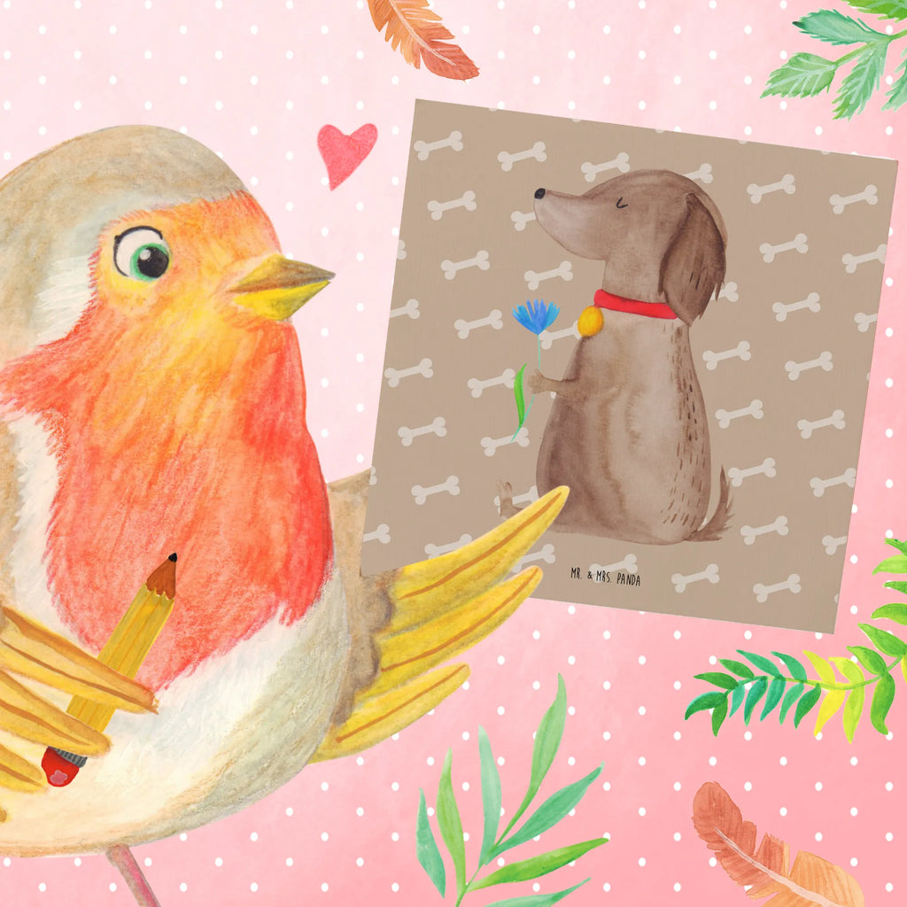 Deluxe Karte Hund Blume Hochwertige Klappkarte, Karte, Grußkarte, Klappkarte, Glückwunschkarte, Hochwertige Grußkarte, Geburtstagskarte, Einladungskarte, Hochzeitskarte, Hund, Hundemotiv, Haustier, Hunderasse, Tierliebhaber, Hundebesitzer, Sprüche, Frauchen, Hundeliebe, Hunde