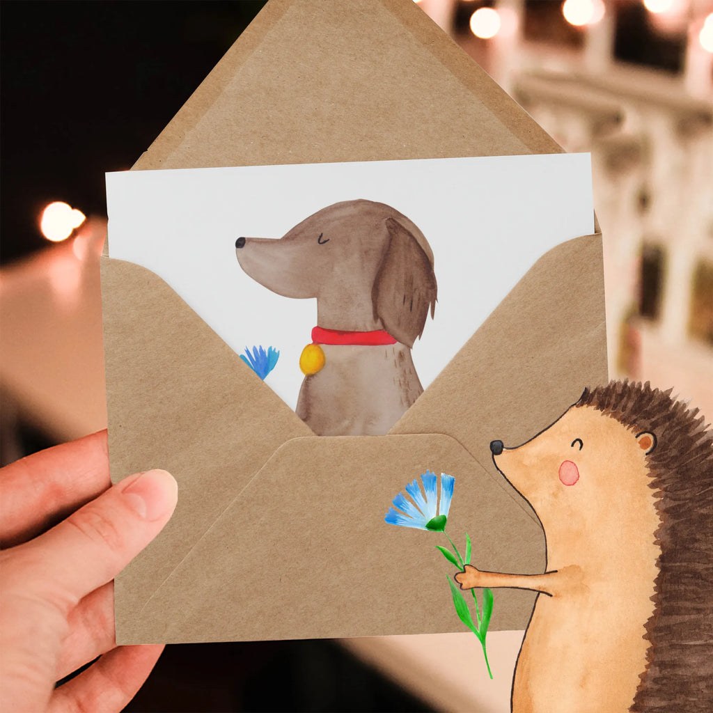 Deluxe Karte Hund Blume Hochwertige Klappkarte, Karte, Grußkarte, Klappkarte, Glückwunschkarte, Hochwertige Grußkarte, Geburtstagskarte, Einladungskarte, Hochzeitskarte, Hund, Hundemotiv, Haustier, Hunderasse, Tierliebhaber, Hundebesitzer, Sprüche, Frauchen, Hundeliebe, Hunde
