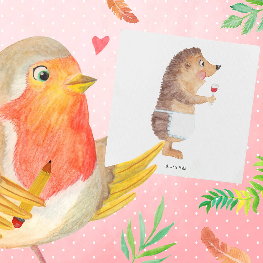 Deluxe Karte Igel Wein Hochwertige Klappkarte, Klappkarte, Glückwunschkarte, Grußkarte, Geburtstagskarte, Karte, Hochzeitskarte, Einladungskarte, Hochwertige Grußkarte, Tiermotive, Gute Laune, lustige Sprüche, Tiere, Igel, Wein trinken, Geschenk Weinliebhaber, Rotwein, Wein Spruch, Weinglas, Wein Deko, Geschenk Weintrinker, Weißwein