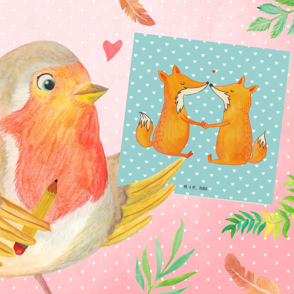 Deluxe Card foxes Love Klappkarte, Hochzeitskarte, Geburtstagskarte, Einladungskarte, Hochwertige Grußkarte, Glückwunschkarte, Karte, Grußkarte, Hochwertige Klappkarte, Fuchs, Partner, Liebespaar, Ehemann, Ehe, Fox, Paar, Freundin, Liebe, Freund, Ehefrau, Verlobte, Füchse, Liebesbeweis