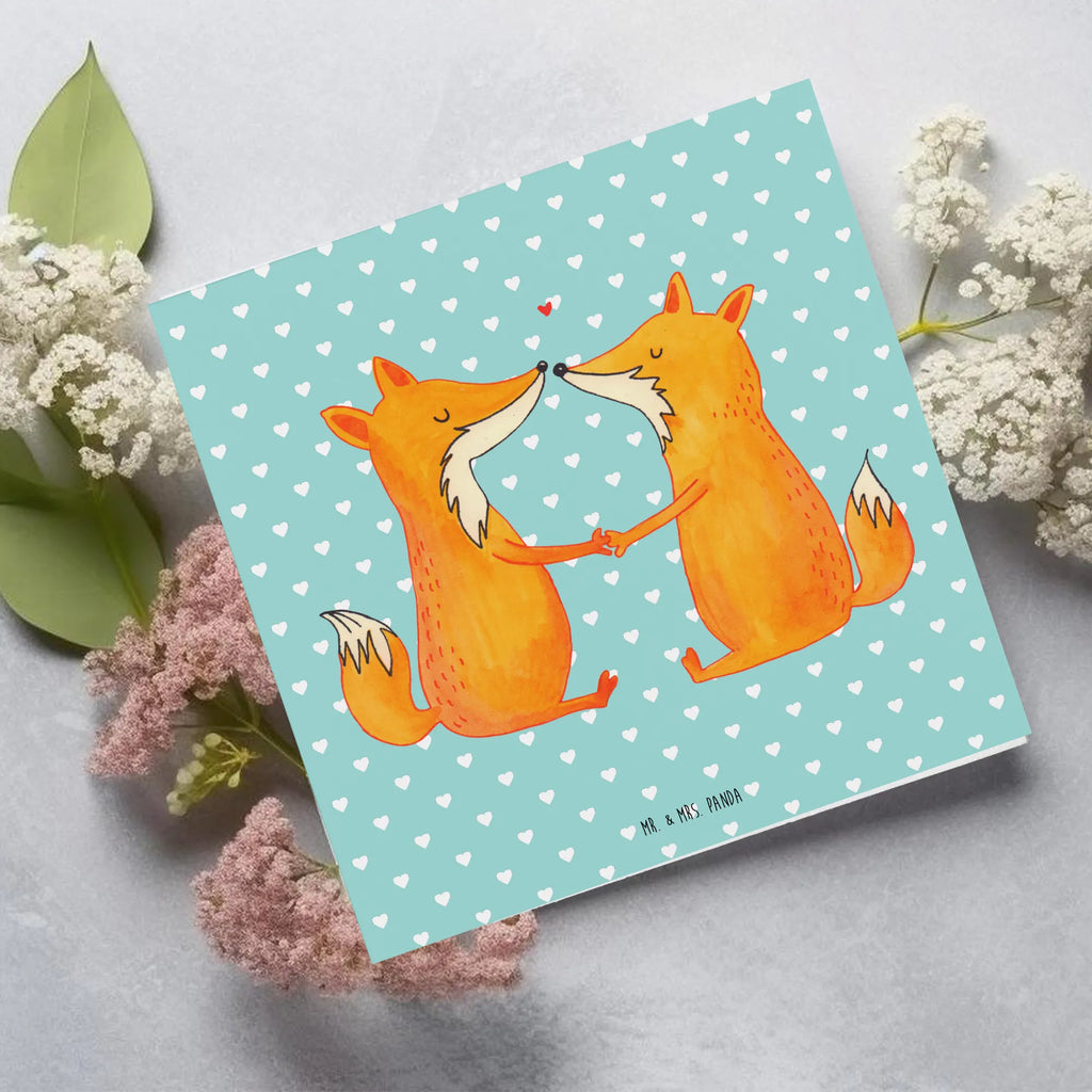 Deluxe Card foxes Love Klappkarte, Hochzeitskarte, Geburtstagskarte, Einladungskarte, Hochwertige Grußkarte, Glückwunschkarte, Karte, Grußkarte, Hochwertige Klappkarte, Fuchs, Partner, Liebespaar, Ehemann, Ehe, Fox, Paar, Freundin, Liebe, Freund, Ehefrau, Verlobte, Füchse, Liebesbeweis