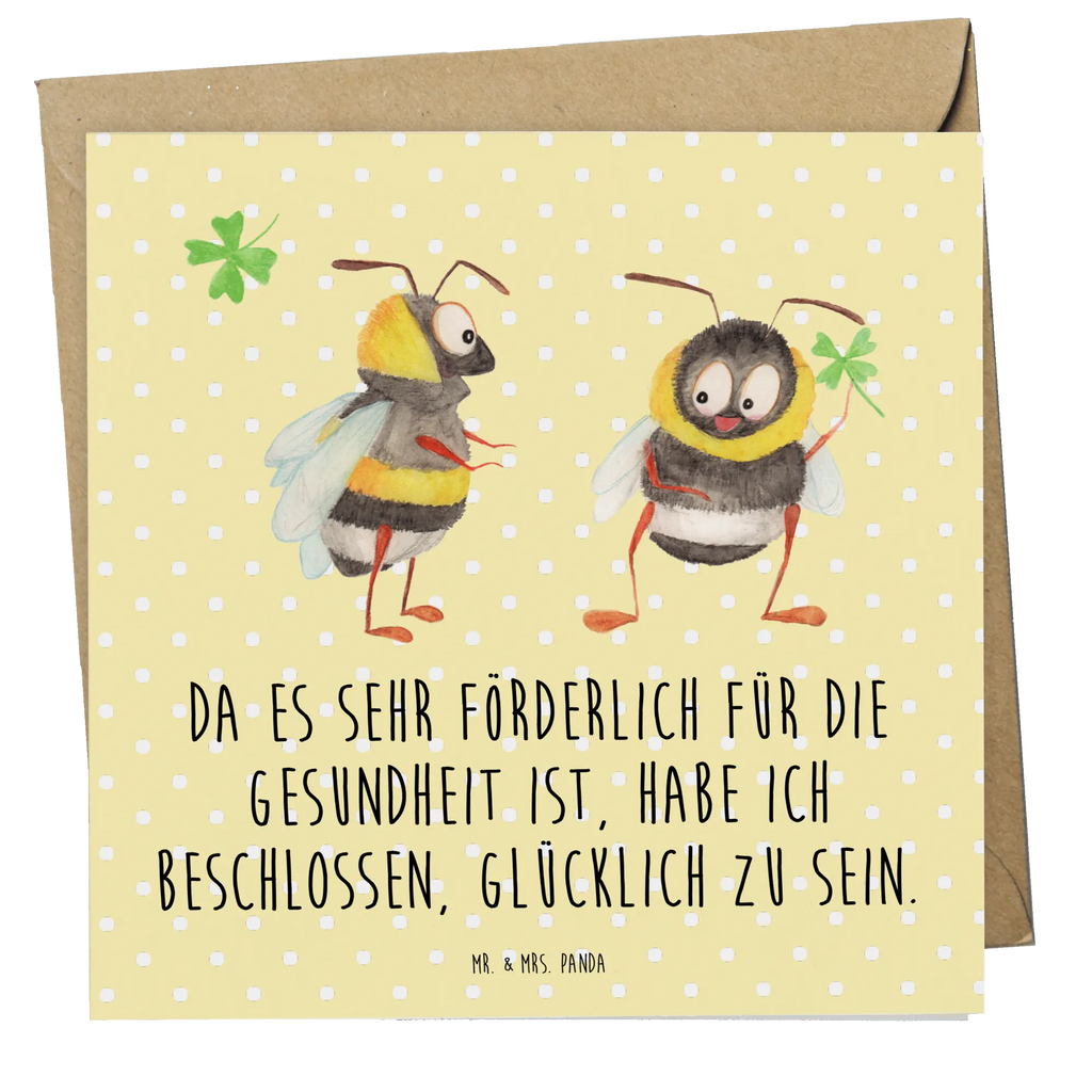 Deluxe Card bumblebees shamrock Einladungskarte, Hochwertige Klappkarte, Glückwunschkarte, Hochzeitskarte, Hochwertige Grußkarte, Geburtstagskarte, Grußkarte, Karte, Klappkarte, Tiermotive, Gute Laune, lustige Sprüche, Tiere, Biene Deko, Spruch positiv, glücklich werden, Spruch schön, Spruch fröhlich, glücklich sein, Hummel, Biene